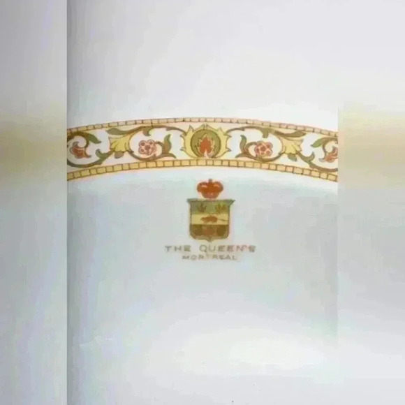 THE QUEENS HOTEL MONTREAL White Floral  Porcelain Dish Bowl Ridgways England - Picture 1 of 9